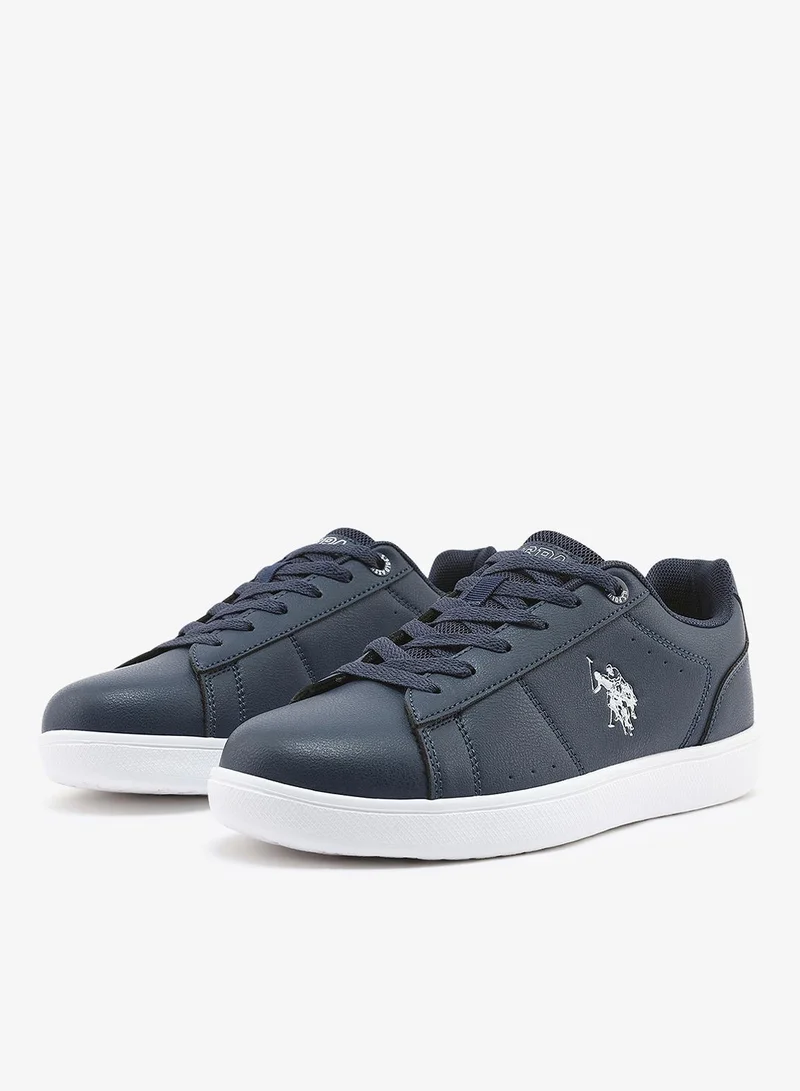 U.S. Polo Assn. Navy Women's Navy Sneakers with White Contrast – Bold Lace-Up Style for Striking Everyday Look for Women | Best Price UAE